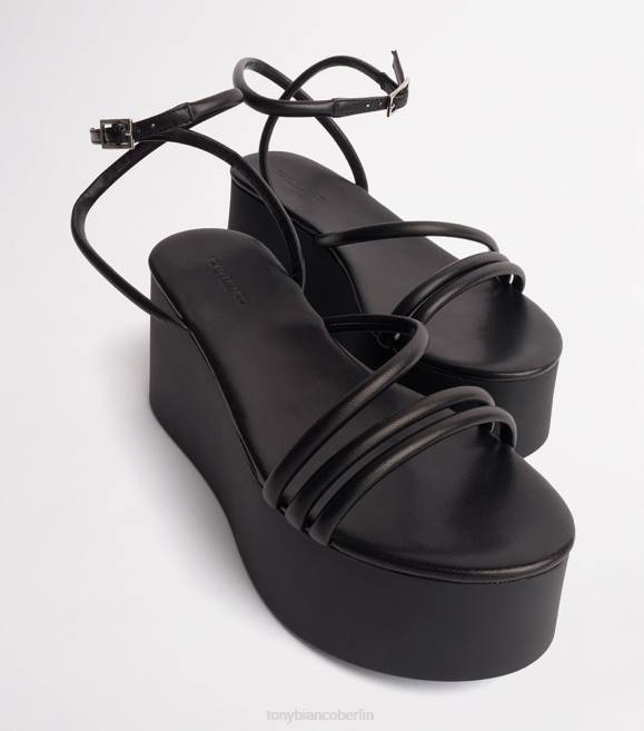 Plateau-Absätze| de Tony Bianco Frauen Tory-Wedges schwarzes Schafsnappa 46242